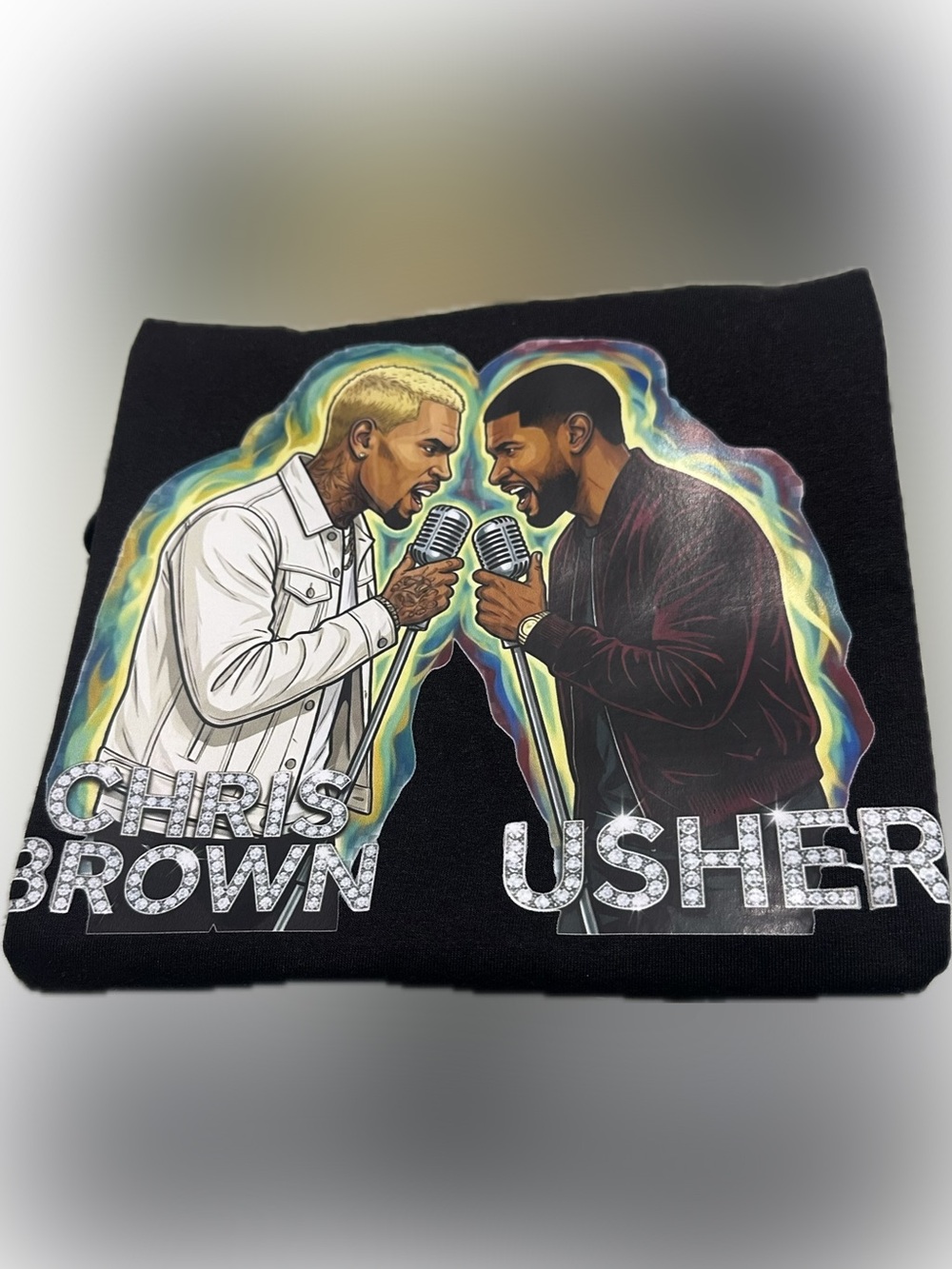 Chris Brown & Usher Tee Size S